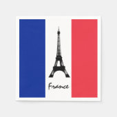 Franse vlag & Eiffel Tower - Frankrijk/sportfans Servet (Voorkant)