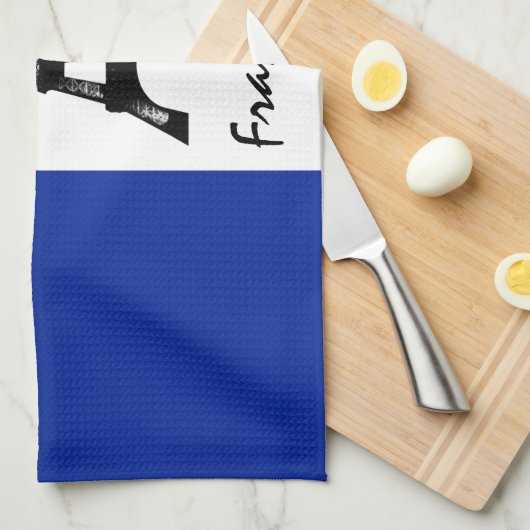 Franse vlag & Eiffel Tower - Frankrijk/sportfans Theedoek (Quarter Fold)