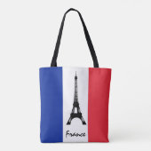 Franse vlag & Eiffel Tower - Frankrijk/sportfans Tote Bag (Achterkant)