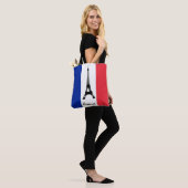 Franse vlag & Eiffel Tower - Frankrijk/sportfans Tote Bag (Op model)