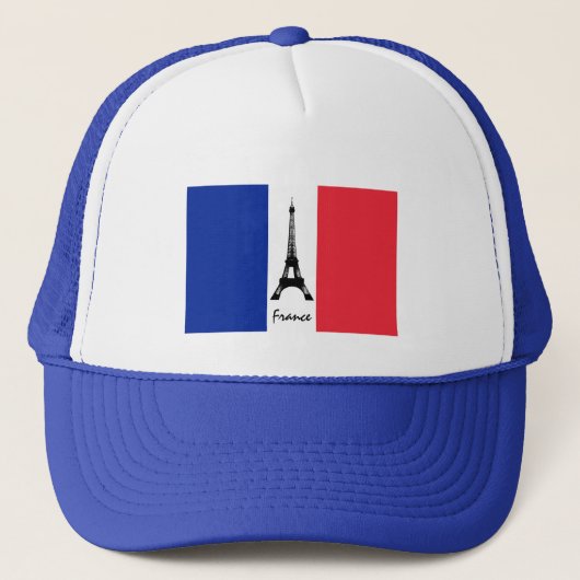 Franse vlag & Eiffel Tower - Frankrijk/sportfans Trucker Pet (Voorkant)