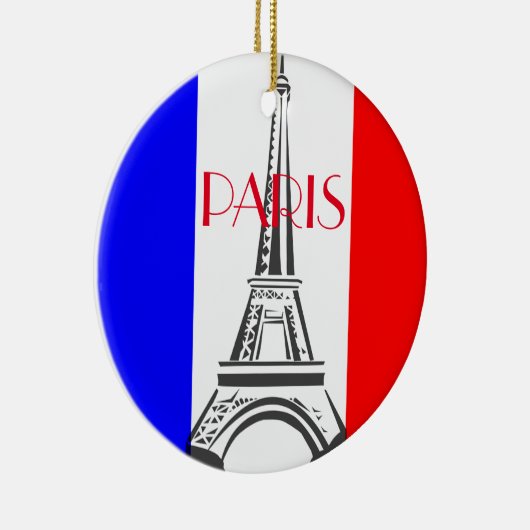 Franse vlag Eiffel Tower Keramisch Ornament (Rechts)