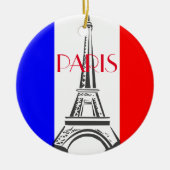 Franse vlag Eiffel Tower Keramisch Ornament (Voorkant)