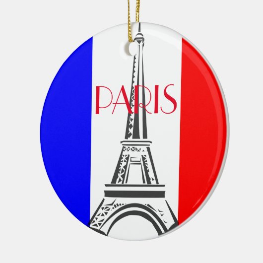 Franse vlag Eiffel Tower Keramisch Ornament (Links)