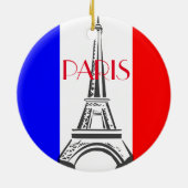 Franse vlag Eiffel Tower Keramisch Ornament (Achterkant)