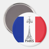 Franse vlag Eiffel Tower Paris thémnet Magnet (Voorkant / Achterkant)