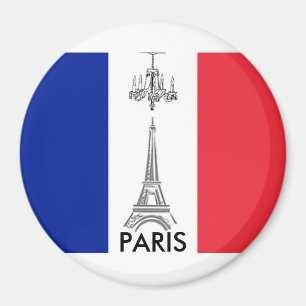Franse vlag Eiffel Tower Paris thémnet Magnet