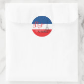 Franse vlag Eiffeltoren Bon Appetit Ronde Sticker (Tas)