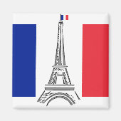 Franse vlag Eiffeltoren Paris magneet (Voorkant)