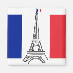 Franse vlag Eiffeltoren Paris magneet