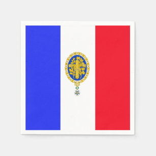 Franse vlag-embleem servet