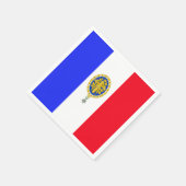 Franse vlag-embleem servet (Hoek)