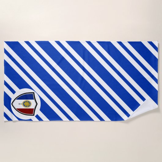 Franse vlag-embleem strandhanddoek strandlaken (Voorkant)