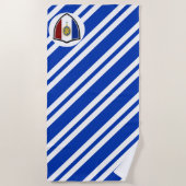 Franse vlag-embleem strandhanddoek strandlaken (Voorkant)