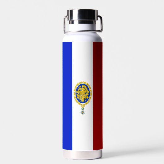 Franse vlag-Embleem Waterfles (Achterkant)