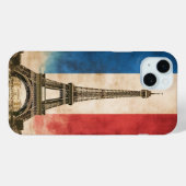 Franse vlag en de Eiffeltoren Case-Mate iPhone Case (Achterkant (horizontaal))