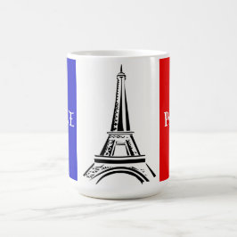 Franse vlag en Eiffeltoren ontwerp Koffiemok