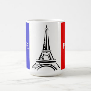 Franse vlag en Eiffeltoren ontwerp Koffiemok