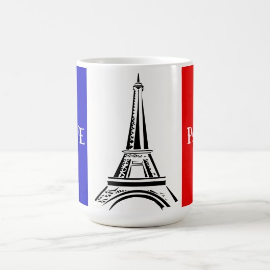 Franse vlag en Eiffeltoren ontwerp Koffiemok (Center)