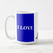 Franse vlag en Eiffeltoren ontwerp Koffiemok (Links)