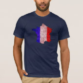 Franse vlag en kaart t-shirt (Voorkant)