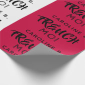 Franse vlag en monogram cadeaupapier (Hoek)