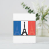 Franse vlag en olifantentoren briefkaart (Staand voorkant)