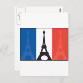 Franse vlag en olifantentoren briefkaart (Voorkant / Achterkant)