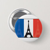 Franse vlag en olifantentoren ronde button 5,7 cm (Voorkant /achterkant)