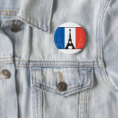 Franse vlag en olifantentoren ronde button 5,7 cm (In situ)