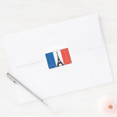 Franse vlag en olifantentoren ronde sticker (Envelop)