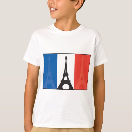 Franse vlag en olifantentoren t-shirt (Voorkant)