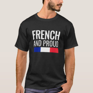 Franse vlag en rode vlag t-shirt