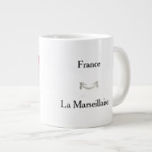 Franse vlag en volkslied koffie / thee mok (Voorkant rechts)