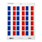 Franse vlag etiket (Full Sheet)