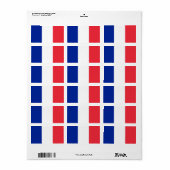 Franse vlag etiket (Full Sheet)