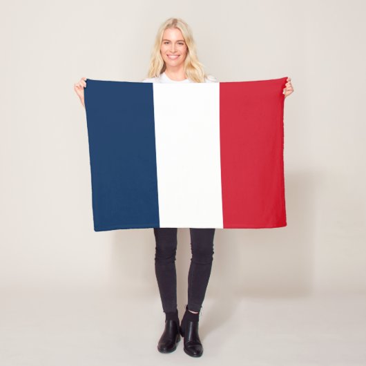Franse Vlag Fleece Deken (In situ)