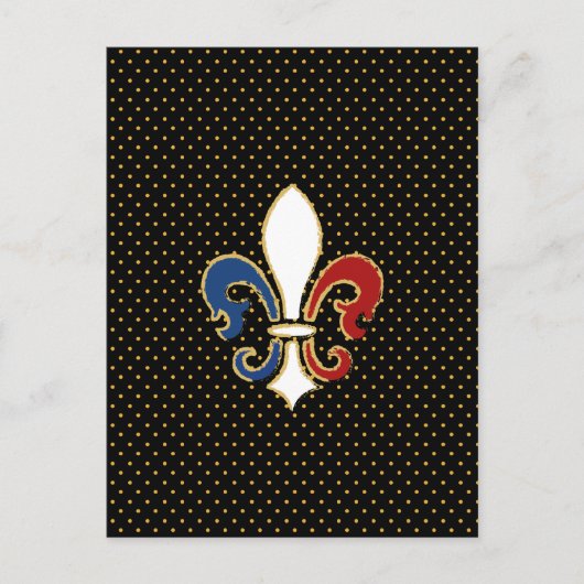 Franse vlag Fleur de Lis met Gold Briefkaart (Voorkant)