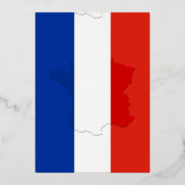Franse vlag folie uitnodiging (Voorkant)