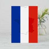 Franse vlag folie uitnodiging (Staand Voorkant)