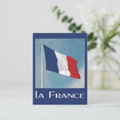 Franse vlag Foto met naam la France Briefkaart (Staand voorkant)