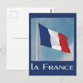 Franse vlag Foto met naam la France Briefkaart (Voorkant / Achterkant)