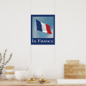 Franse vlag Foto met naam la France Poster (Keuken)
