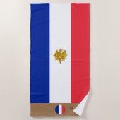 Franse vlag & Frankrijk geborduurd / badhanddoek (Voorkant)