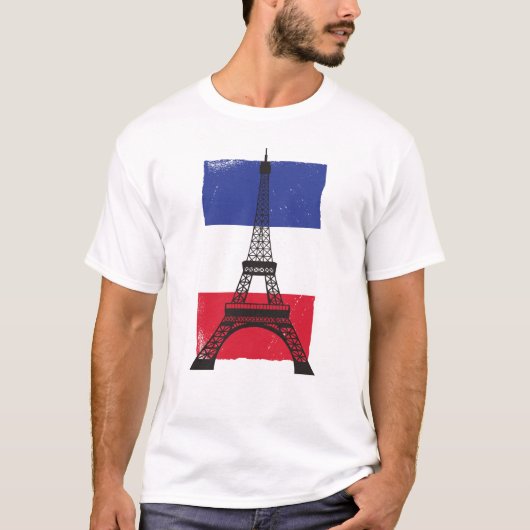 Franse vlag Frankrijk Parijs T-shirt (Voorkant)