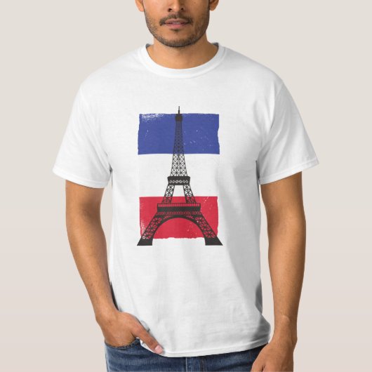 Franse vlag Frankrijk Parijs T-shirt (Voorkant)
