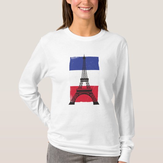 Franse vlag Frankrijk Parijs T-shirt (Voorkant)