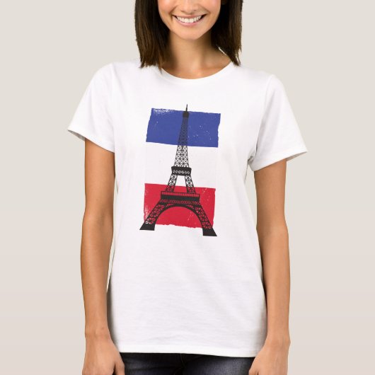 Franse vlag Frankrijk Parijs T-shirt (Voorkant)