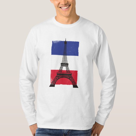 Franse vlag Frankrijk Parijs T-shirt (Voorkant)