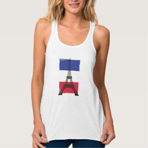 Franse vlag Frankrijk Parijs Tanktop